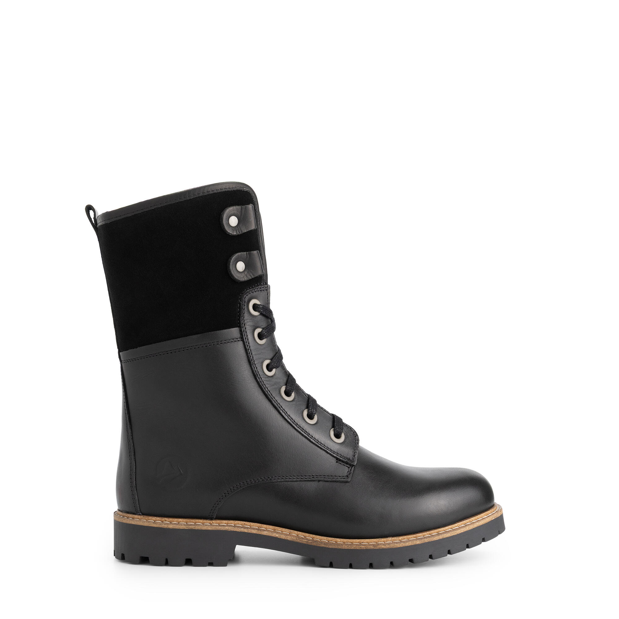 Kongea Femmes - Bottines à lacets - Doublées de laine - Noir 3/7