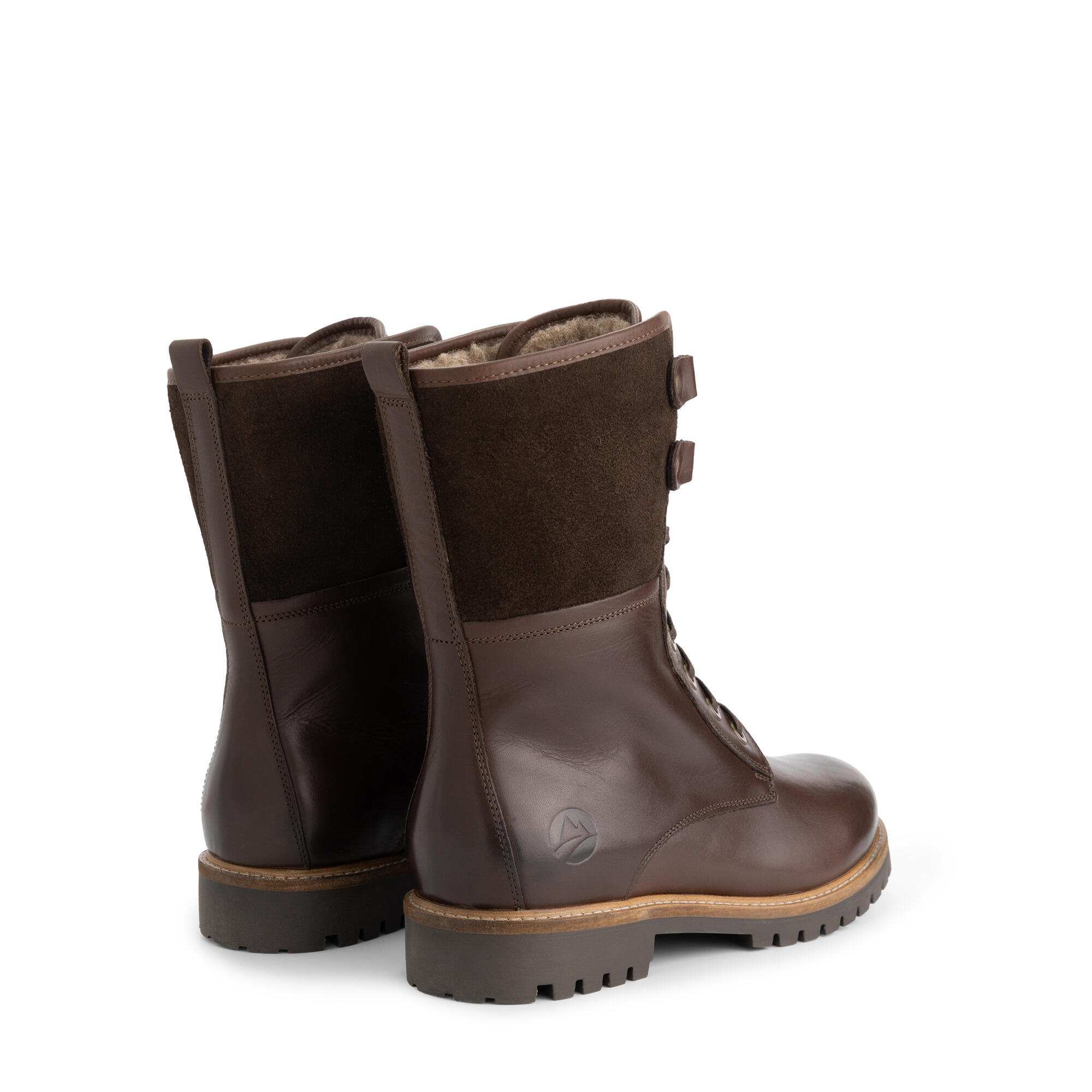 Jostedal Homme - Bottines à lacets - Doublure en laine - Marron foncé 2/7