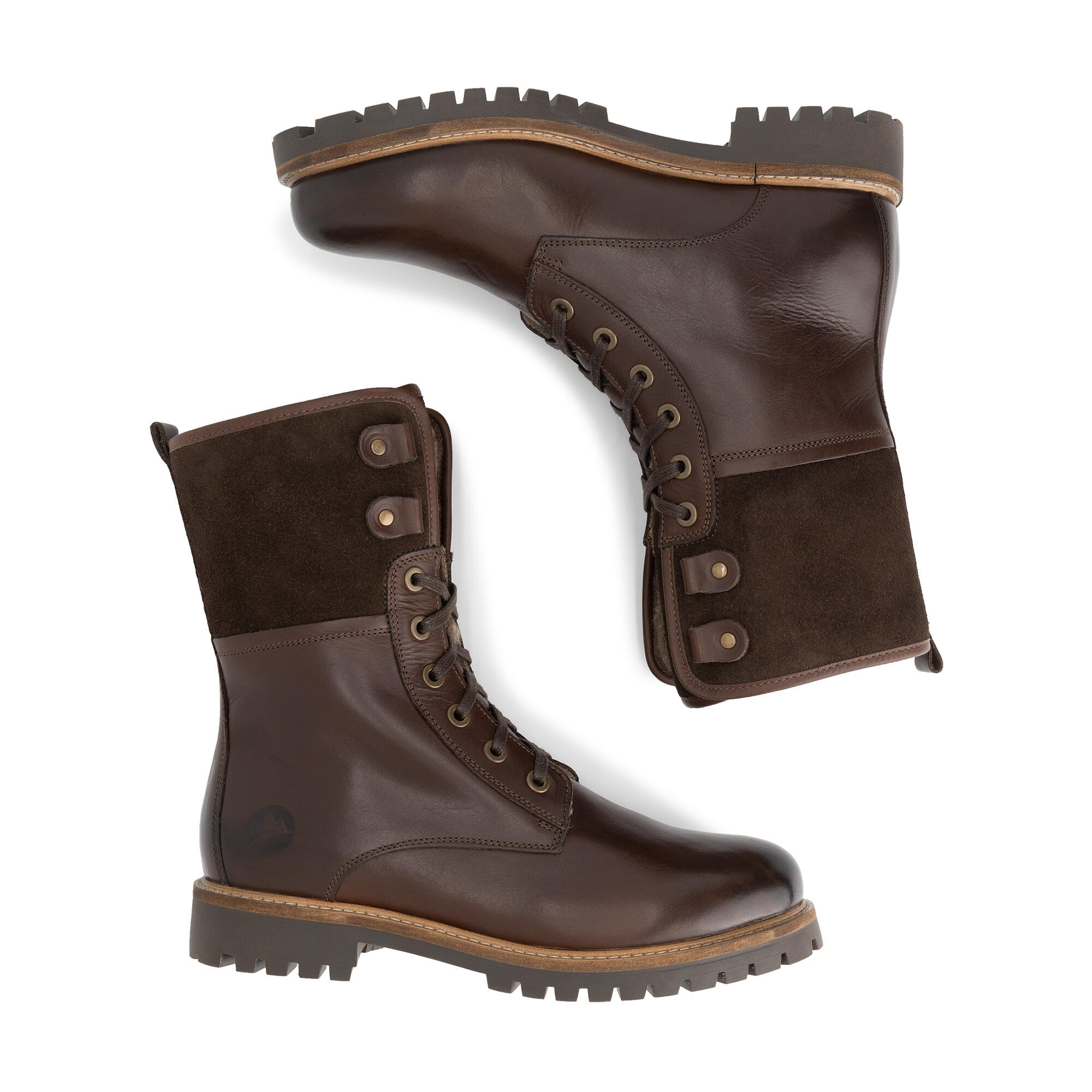 Jostedal Homme - Bottines à lacets - Doublure en laine - Marron foncé 4/7