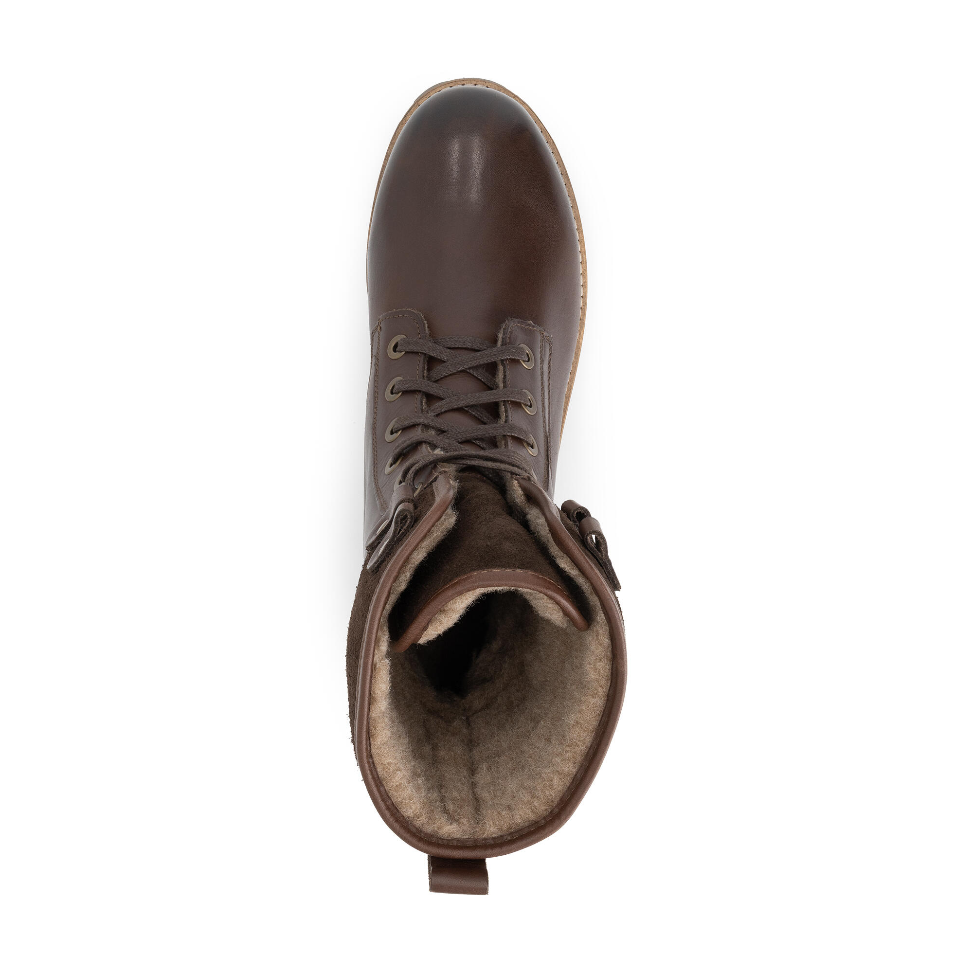 Jostedal Homme - Bottines à lacets - Doublure en laine - Marron foncé 5/7