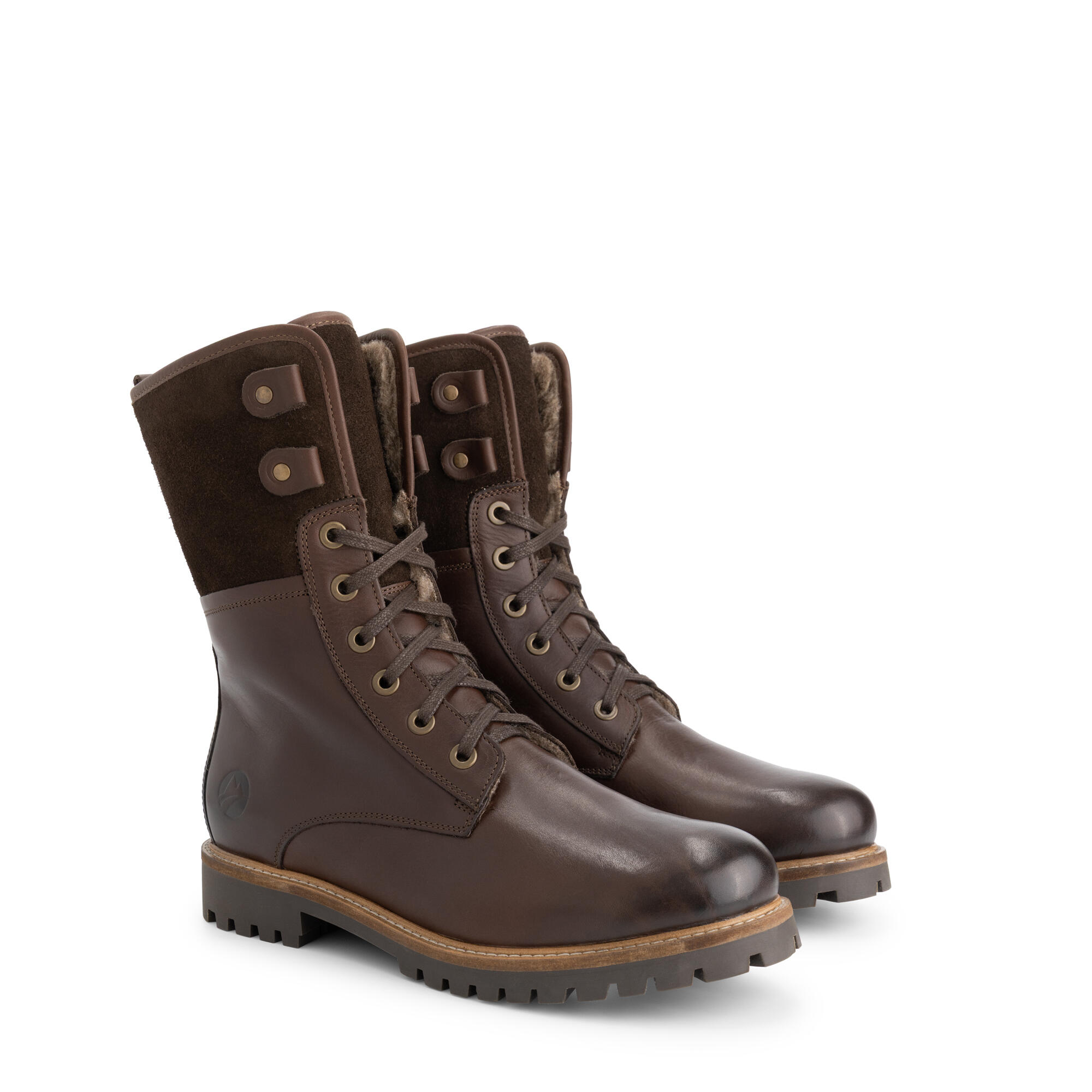 Travelin' - Jostedal Homme - Bottines À Lacets - Doublure En Laine - Marron Foncé - Bottes - Marron - Decathlon
