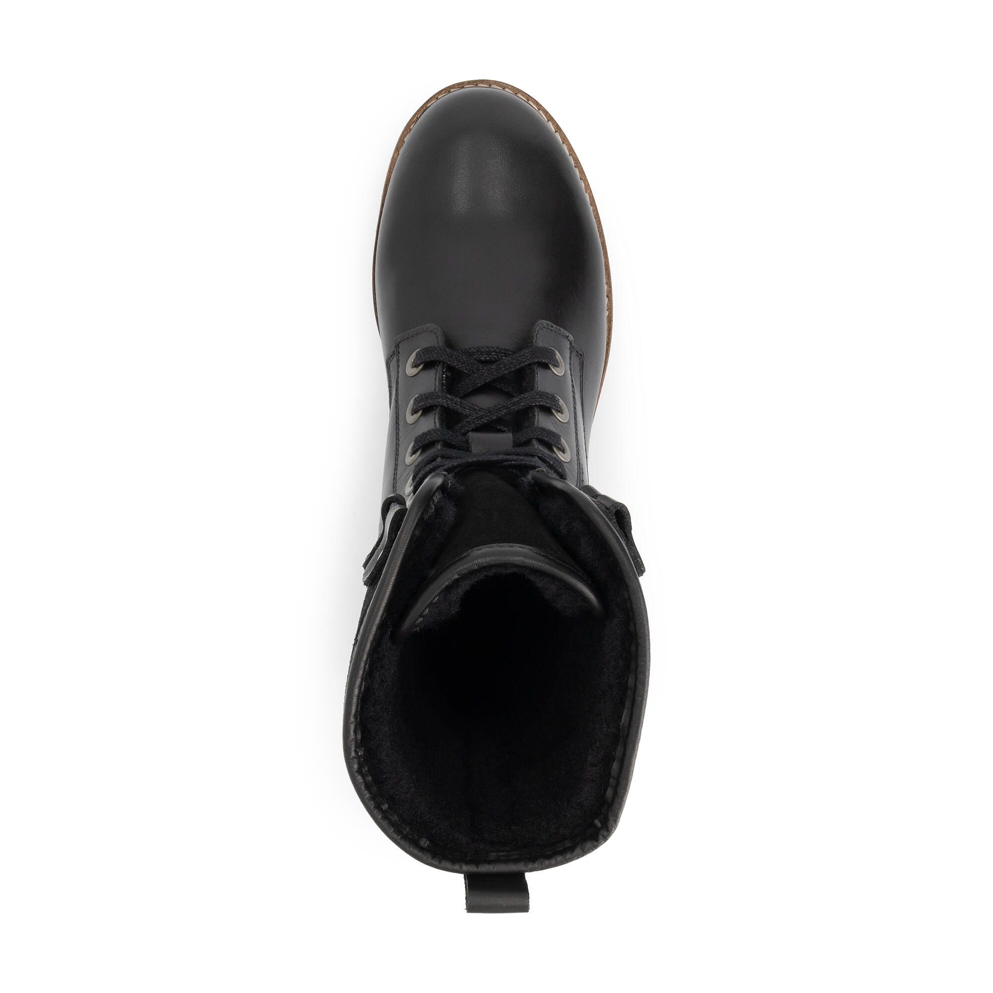 Kongea Femmes - Bottines à lacets - Doublées de laine - Noir 5/7