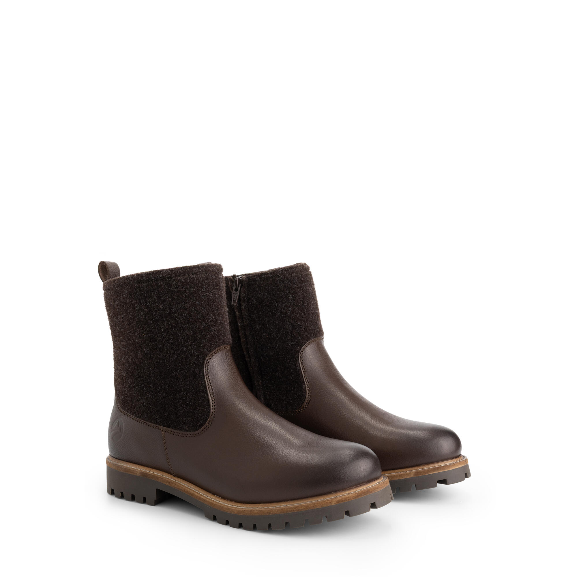 Gotaland Homme Bottines Laine/Feutre Marron foncé TRAVELIN