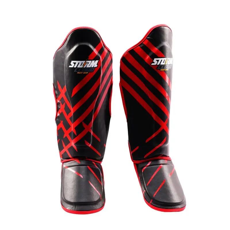 StormCloud Lynx Shin Guards Black/Red XL