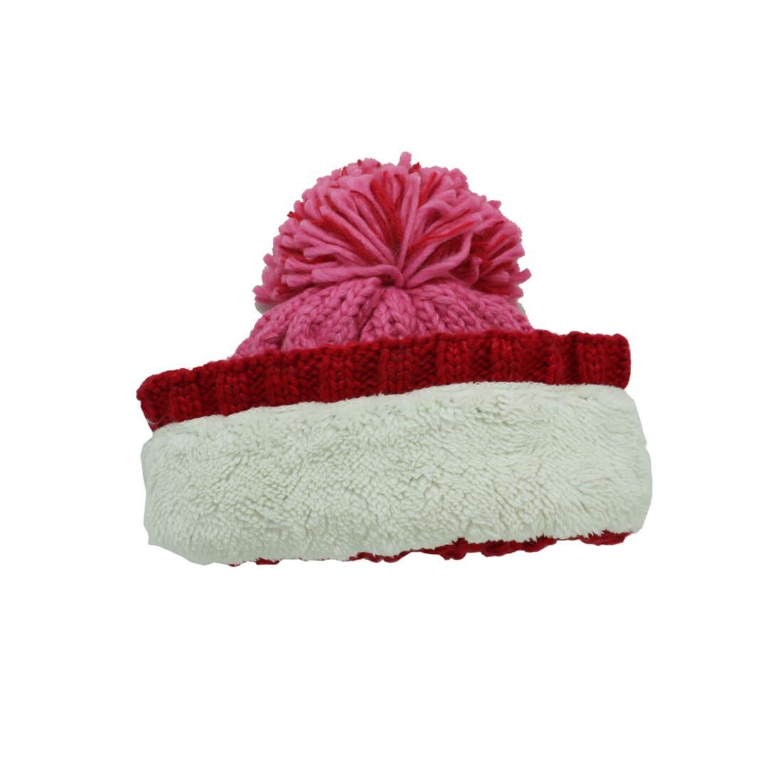 Gorro Pompón - Talla Única - Forro Interior - Unisex (Rojo/Rosa) 2/6