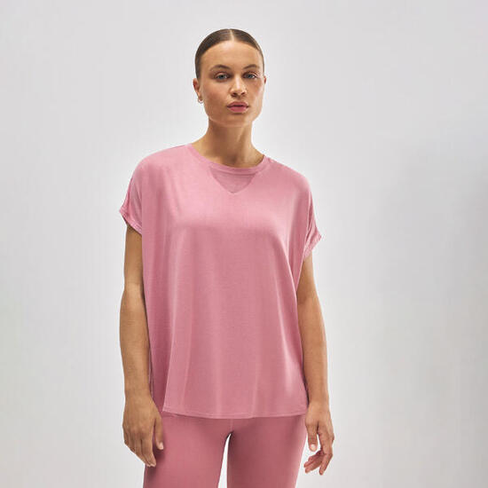Camiseta deportiva manga corta rosa