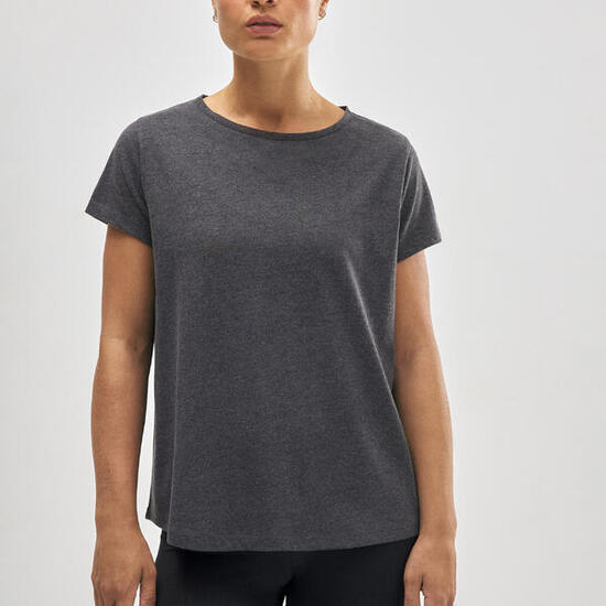 Camiseta algodón básica estilo deportivo marengo