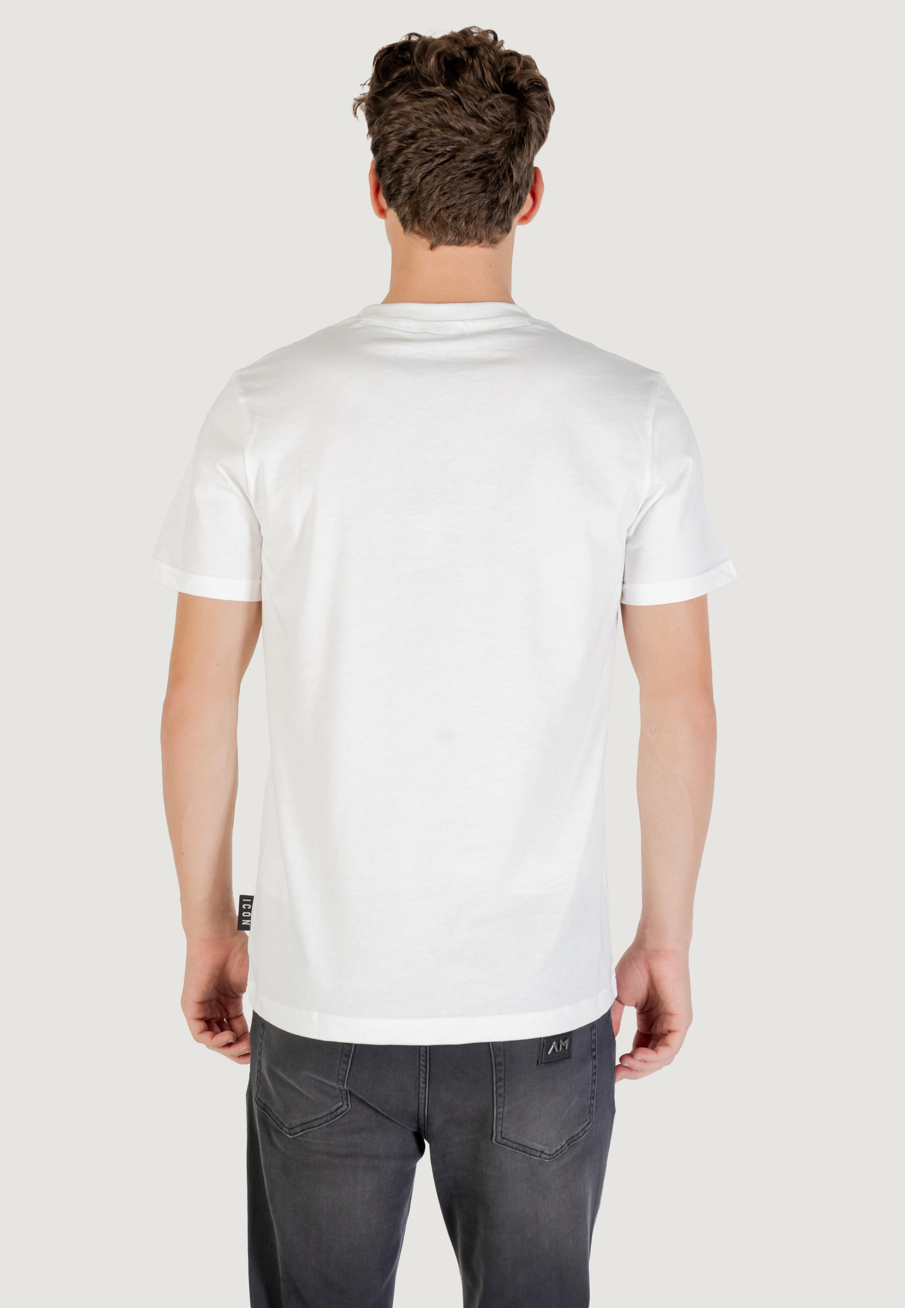 t-shirt crop top  HOMME blanc 4/4