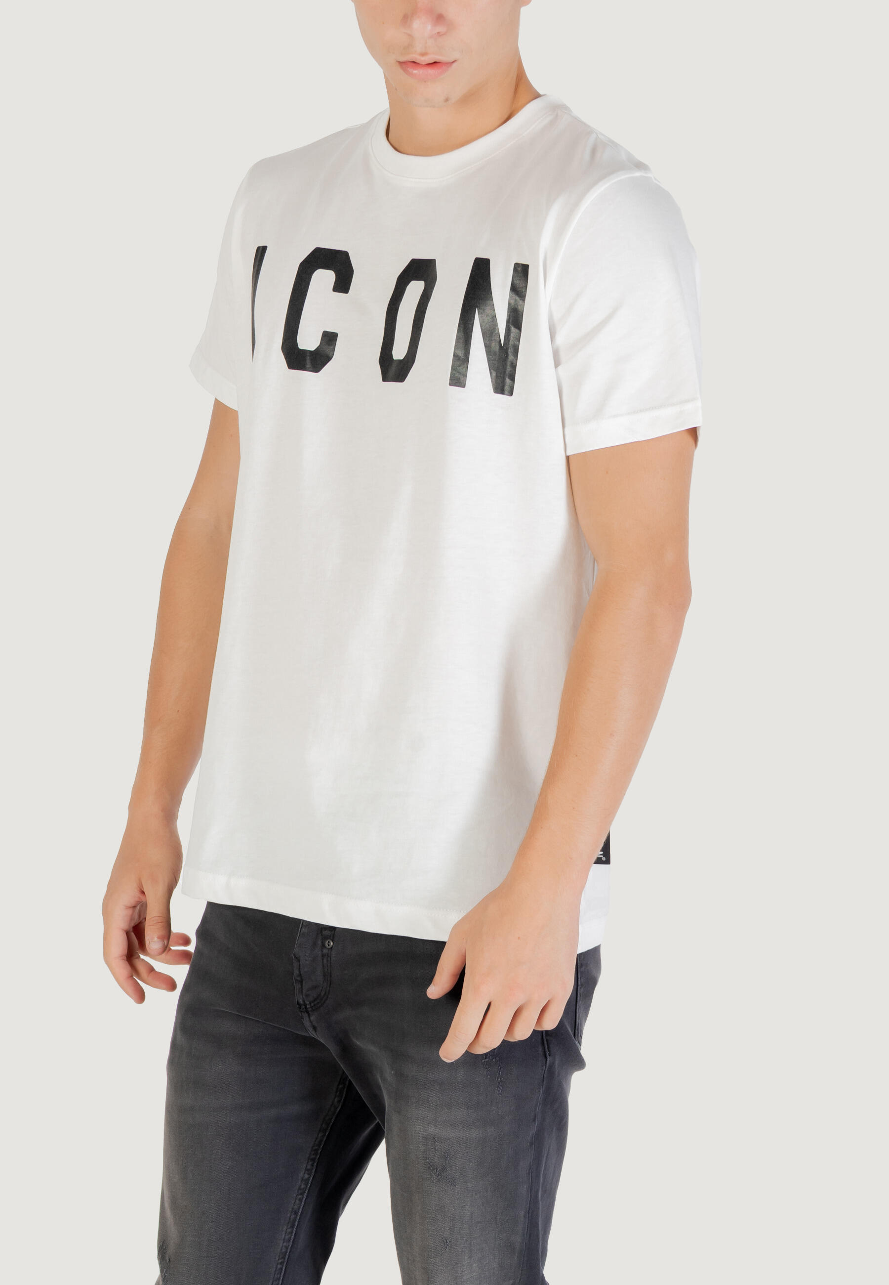t-shirt crop top  HOMME blanc 2/4