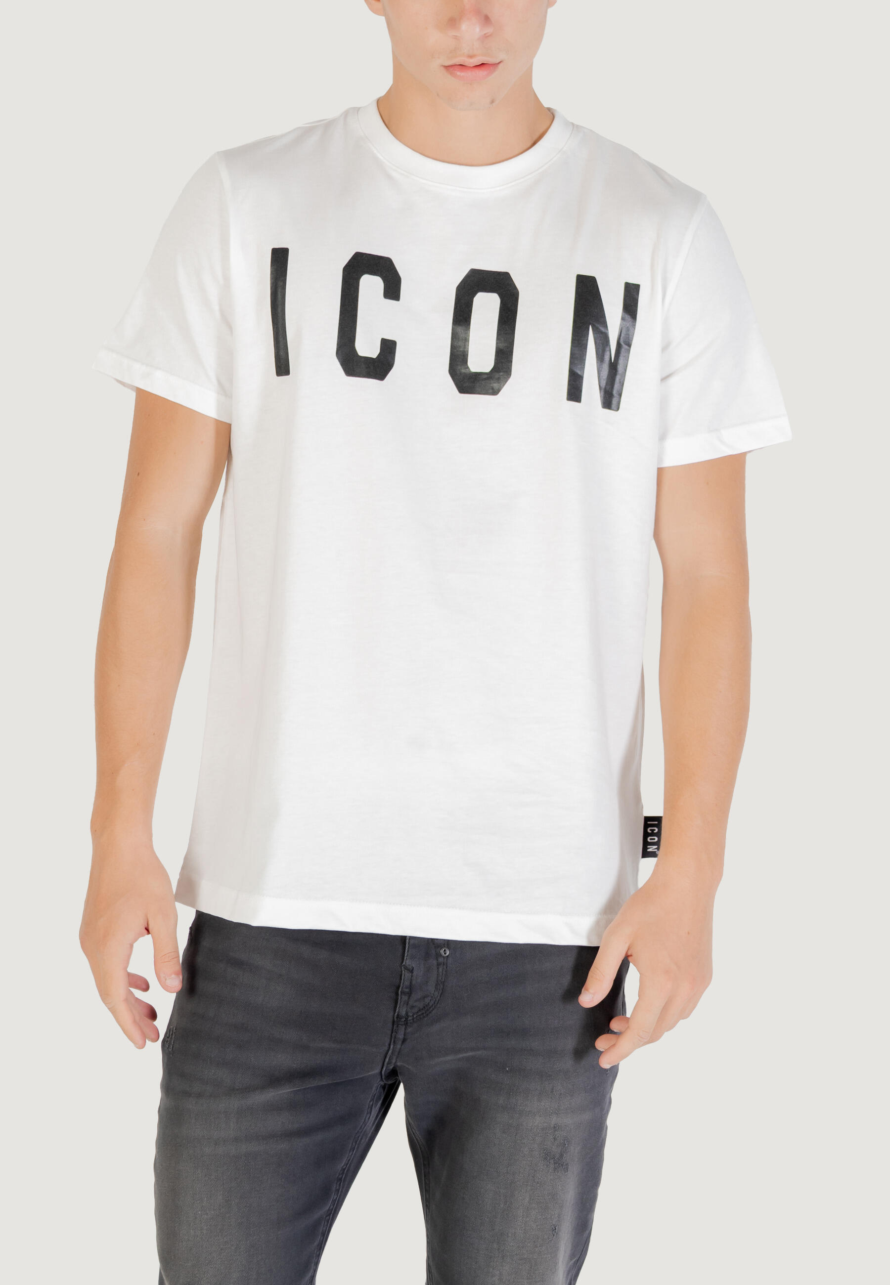 t-shirt crop top  HOMME blanc 1/4
