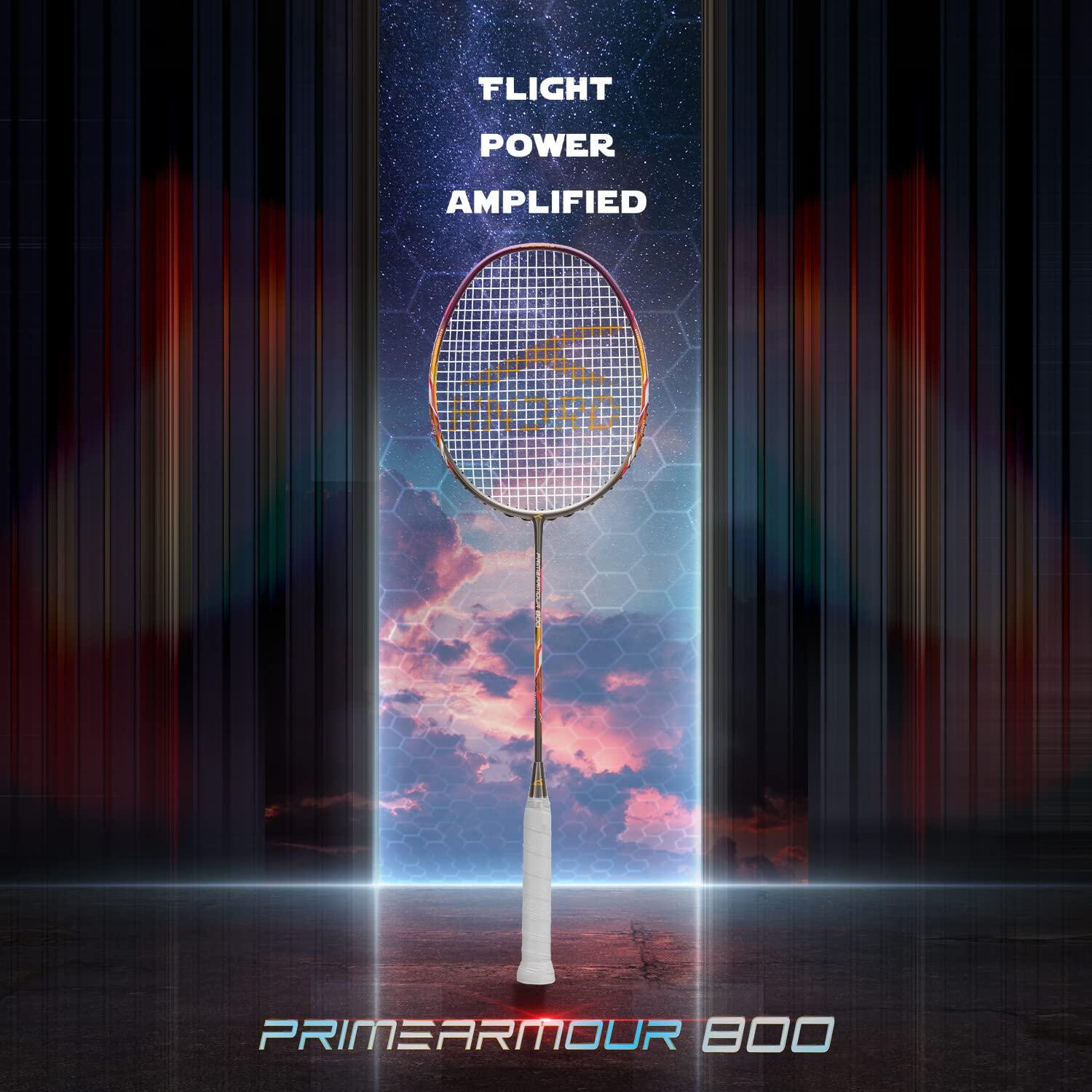 Hundred Badmintonschläger – Primearmour 800, dunkelgrau und dunkelviolett 4/6
