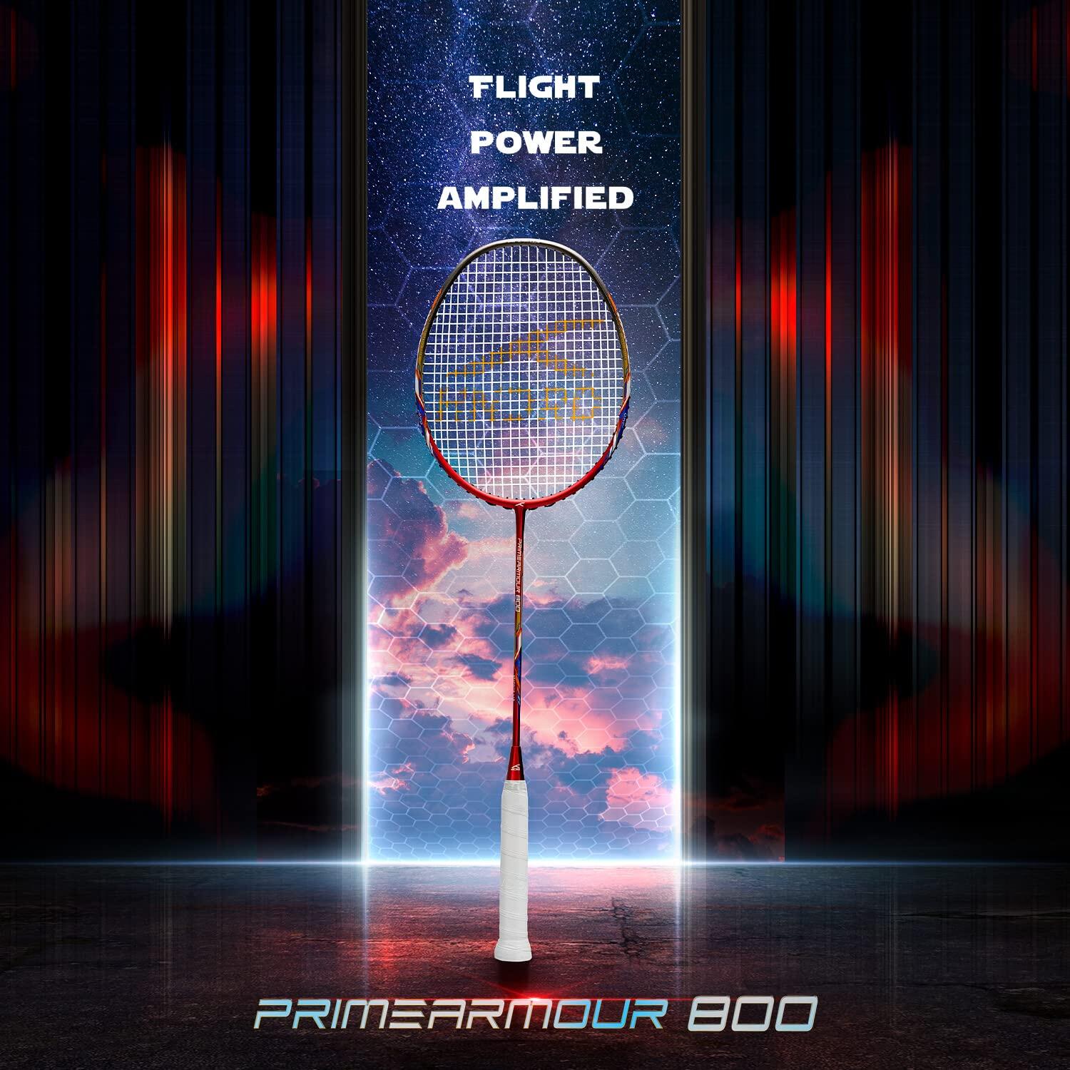 Hundred Badmintonschläger – Primearmour 800 Dunkelrot/Grau 4/7