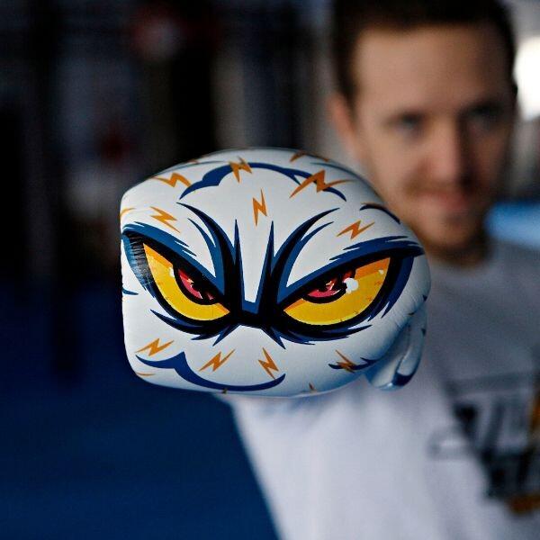 Rękawice do Muay Thai ze skóry naturalnej StormCloud Blizzard Monstercloud 3/7