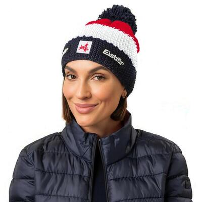 Berretto Star Ski Austria unisex invernale in pile con pompon