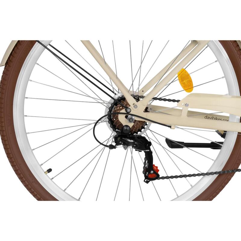 Dámské kolo Davi Melisa Aluminium 28", 7 rychlostí, 160-185 cm, Hnědá kávová