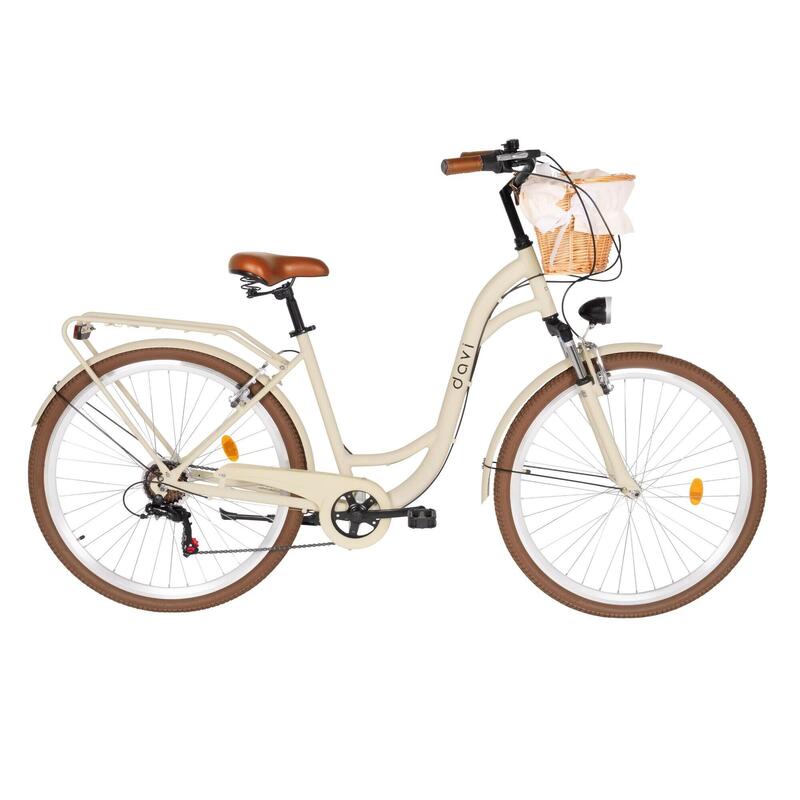 Dámské kolo Davi Melisa Aluminium 28", 7 rychlostí, 160-185 cm, Hnědá kávová