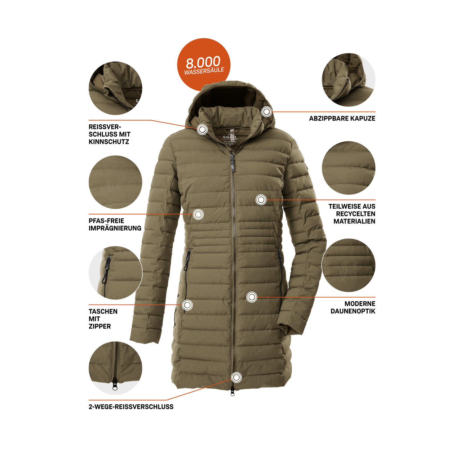 Parka femme Killtec GW 77 5/6