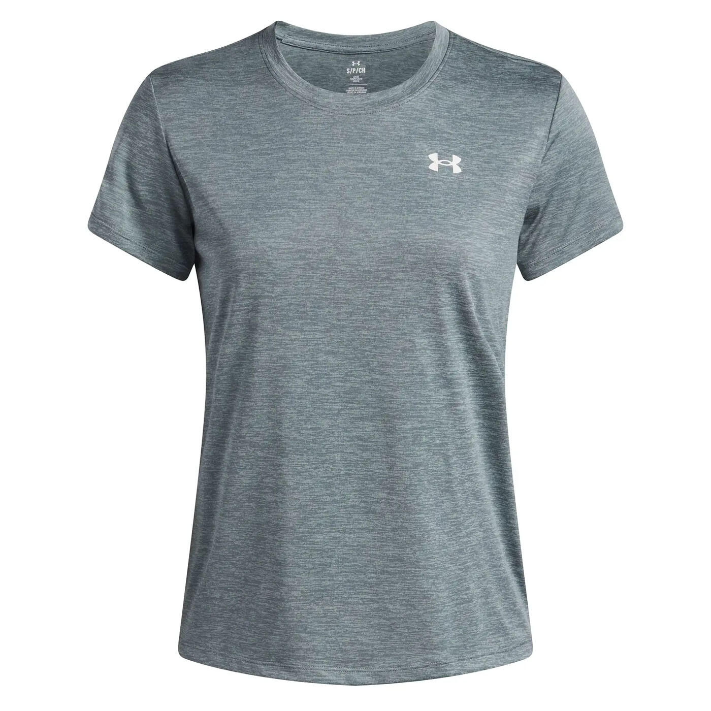 T-shirt UA Tech™ Twist pour femme Under Armour Bleu gris 3/4