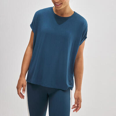 Camiseta deportiva manga corta azul