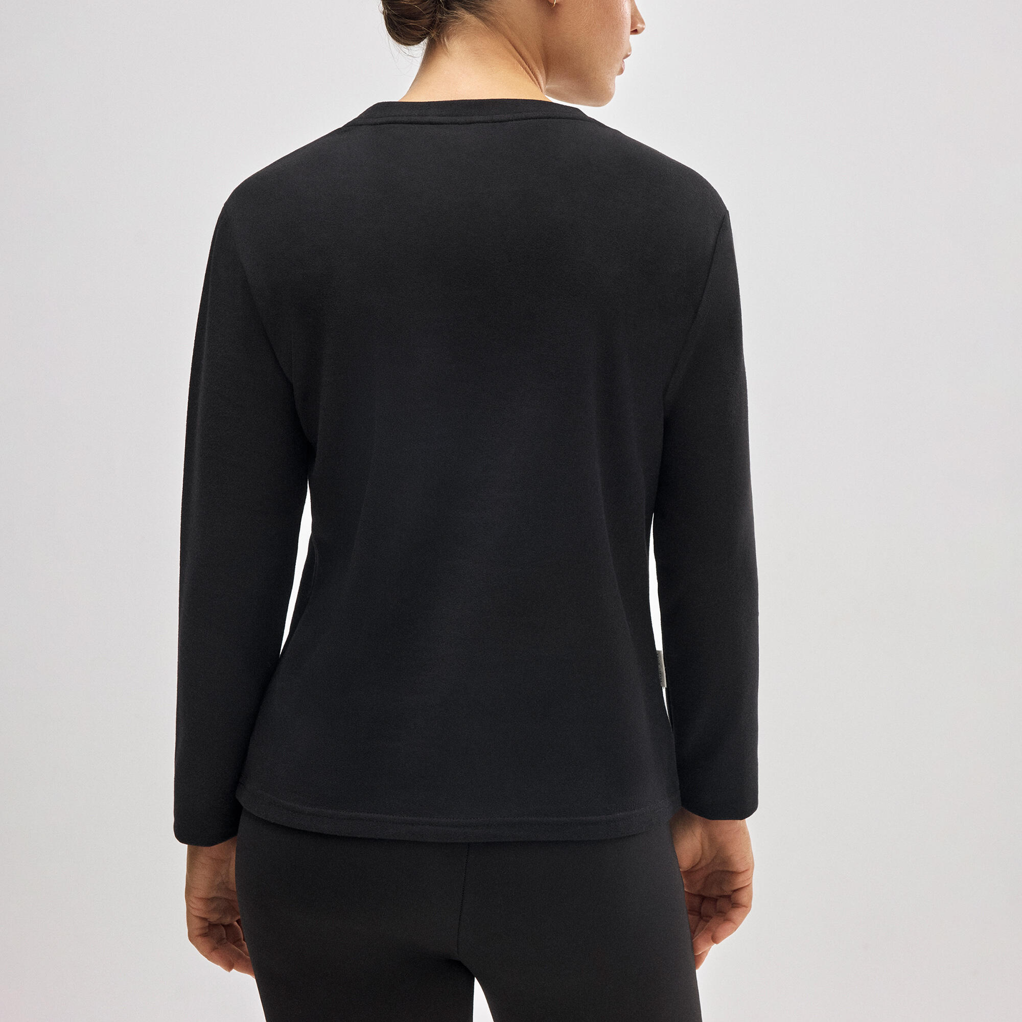 SUPER TÉRMICO Camiseta deportiva afelpada con lana negro 3/7