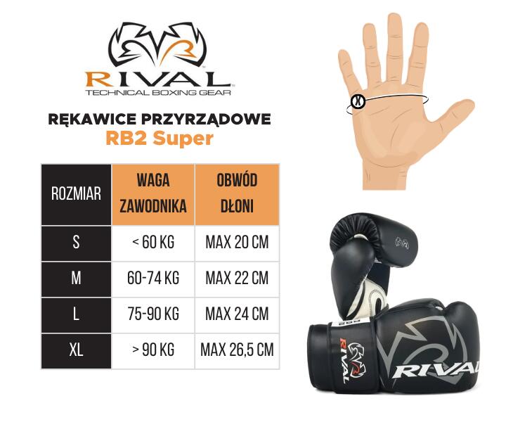 rękawice bokserskie przyrządowe Rival RB2 2 Super Białe L 3/3