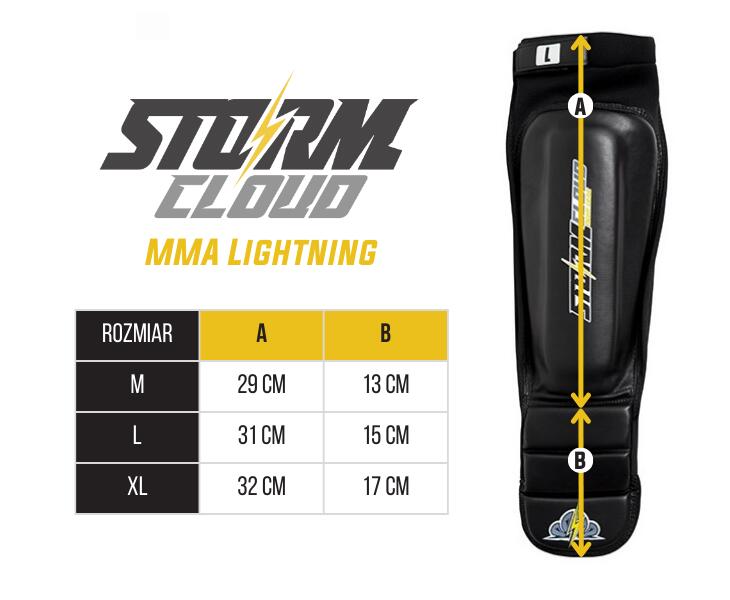 Ochraniacze StormCloud Piszczeli MMA Lightning XL 4/4