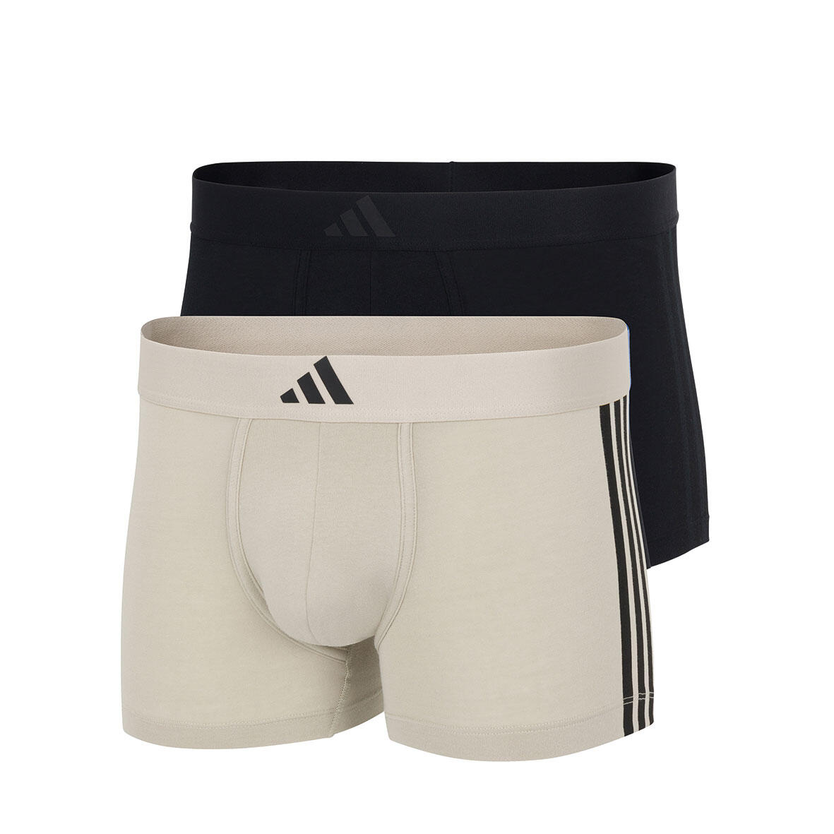 Adidas - Lot De 2 Boxers Homme Active Flex Cotton 3 Stripes Sport - Slip - Beige - 40 M - Decathlon