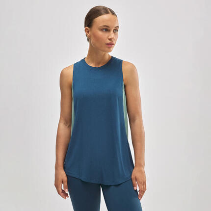 Camiseta deportiva sin mangas azul