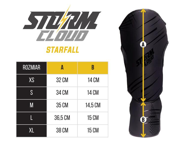 Ochraniacze na piszczele StormCloud StarFall Grafit-Limonka M 7/7