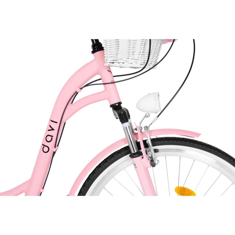 Dámské kolo Davi Melisa Aluminium 28", 7 rychlostí, 160-185 cm, Růžová