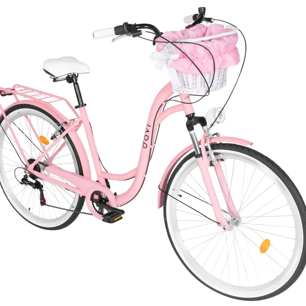 Women bicycle Davi Melisa Aluminium, 7 speeds, 28", 160-185 cm, pink