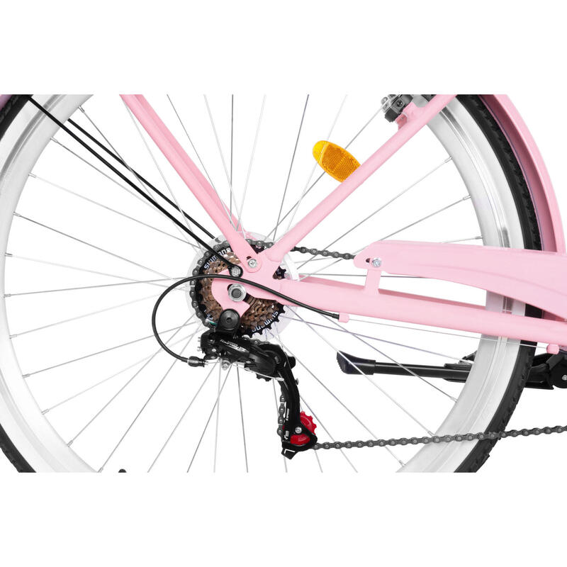 Dámské kolo Davi Melisa Aluminium 28", 7 rychlostí, 160-185 cm, Růžová