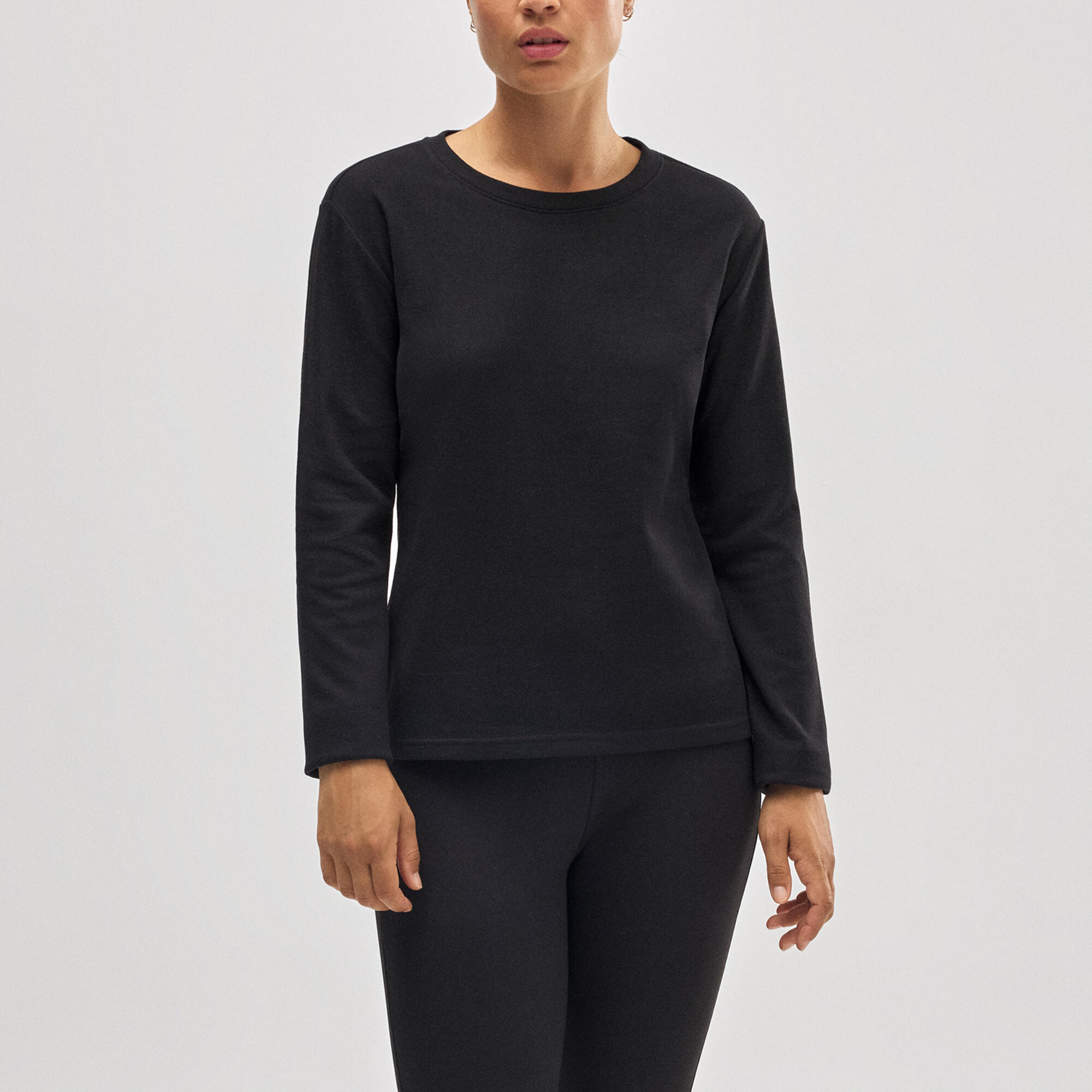 SUPER TÉRMICO Camiseta deportiva afelpada con lana negro 6/7