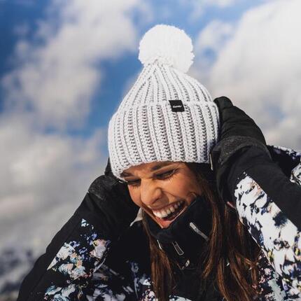 Mütze Ronda Bommelmütze Herren Damen Wintermütze Fleece Pompon warm Merino