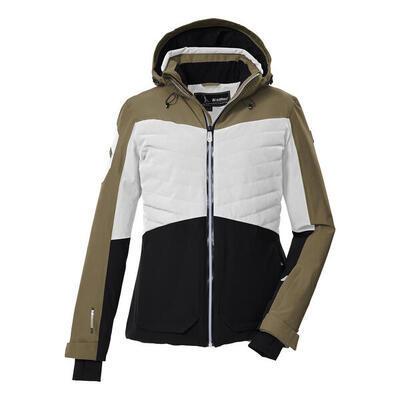 Killtec ksw 30 ski jas dames - wit/taupe/zwart