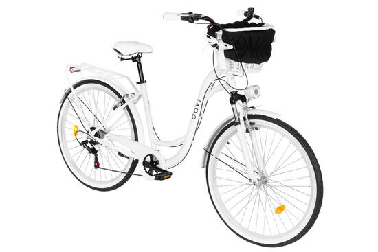 Vélo femme Davi Melisa Aluminium 28″, 7 vitesses, 160–185 cm, blanc