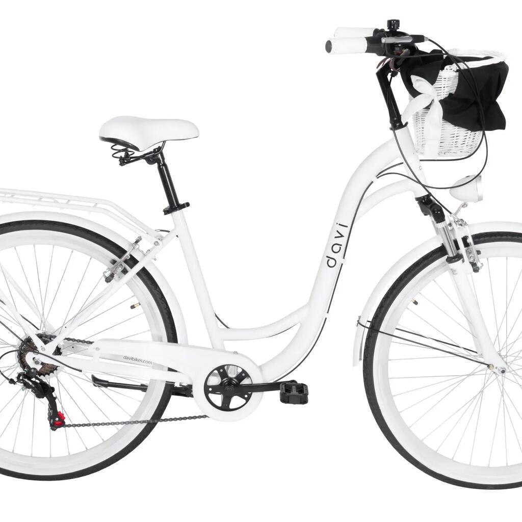 Women bicycle Davi Maria Aluminium, 7 speeds, 28", 160-185 cm, white