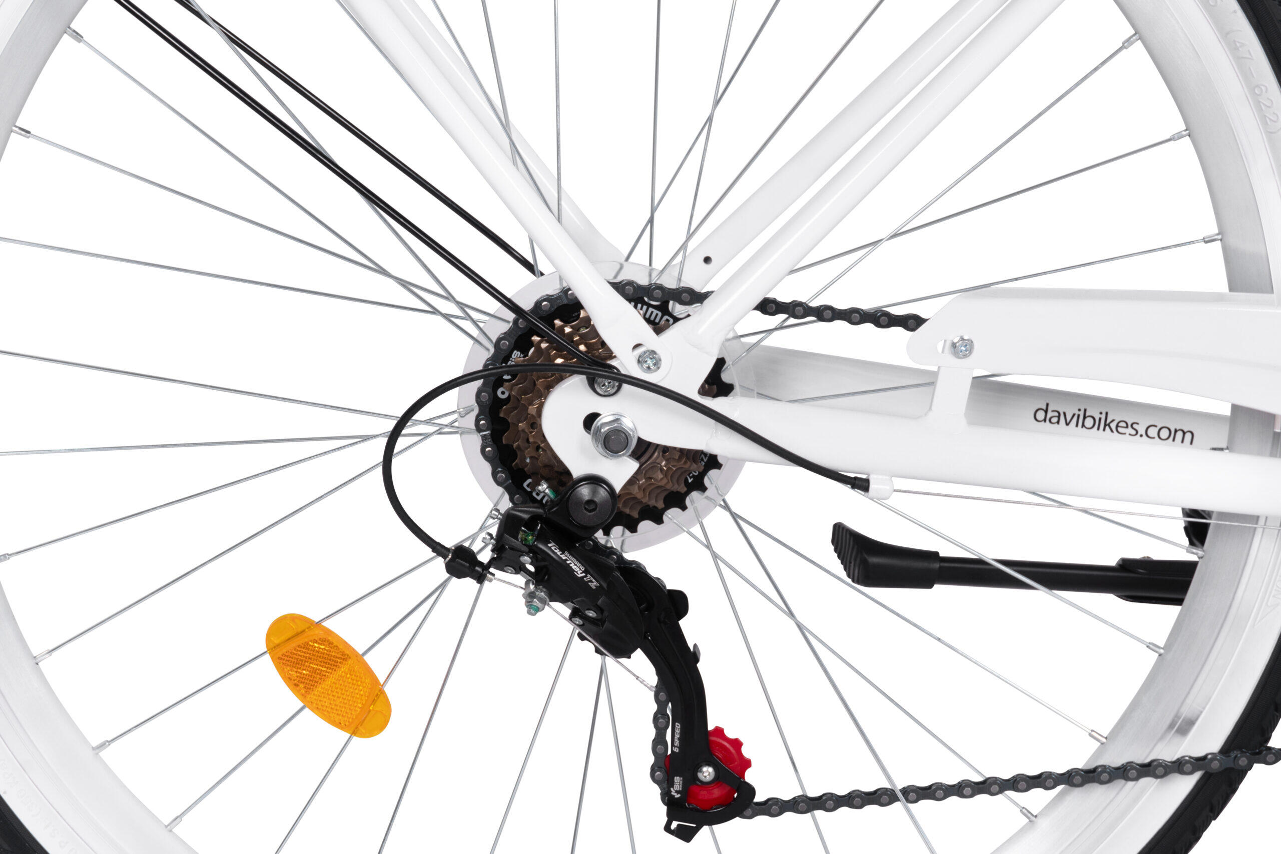 Vélo femme Davi Melisa Aluminium 28″, 7 vitesses, 160–185 cm, blanc 6/7