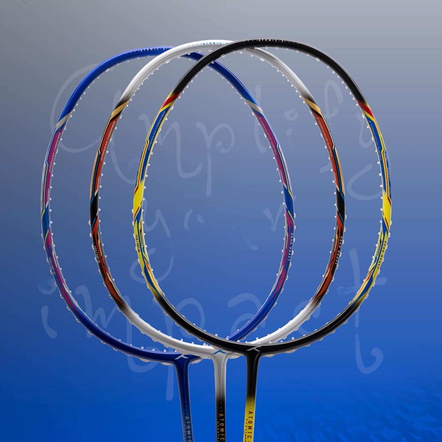 HUNDRED ATOMIC-X 38 CTRL 83g Carbonfaser Badmintonschläger – 38 lbs Spannung 6/7