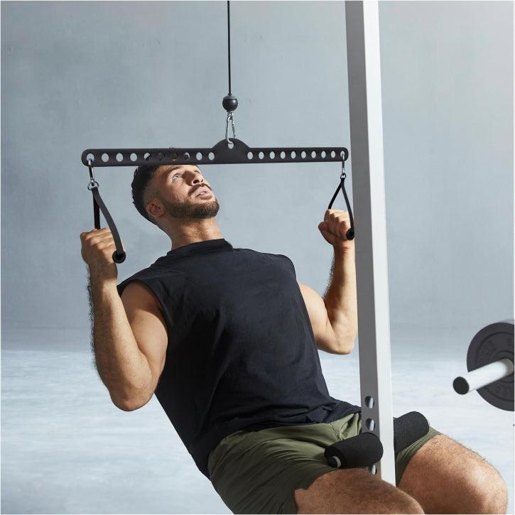 Barre de tirage lat 60cm avec 2 poignées 5/7