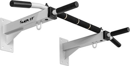 MOVIT® Klimmzugstange für Wandmontage in Weiß - Krafttraining für Zuhause