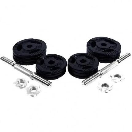 Haltères courts GORILLA SPORTS Gripper noir 30 mm
