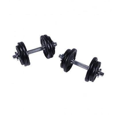 Gorilla Sports Kurzhantelset Gripper Schwarz 27,5 kg für effektives Training