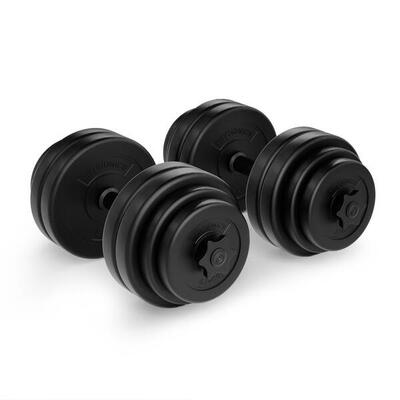 Physionics dumbellset - halterset - kunststof - 30 kg - 25 mm