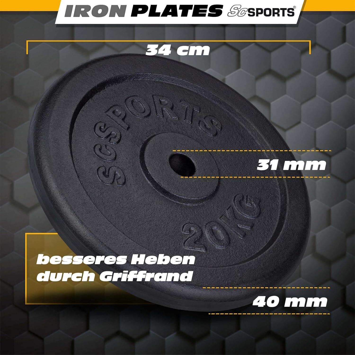 Disque musculation fonte 20kg 3/6
