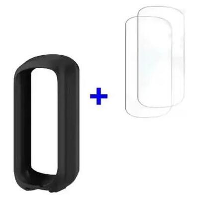 Siliconen hoes + gehard glas voor garmin edge explore 2