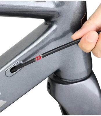Interne kabelgeleider fiets aluminium rood set 2 stuks