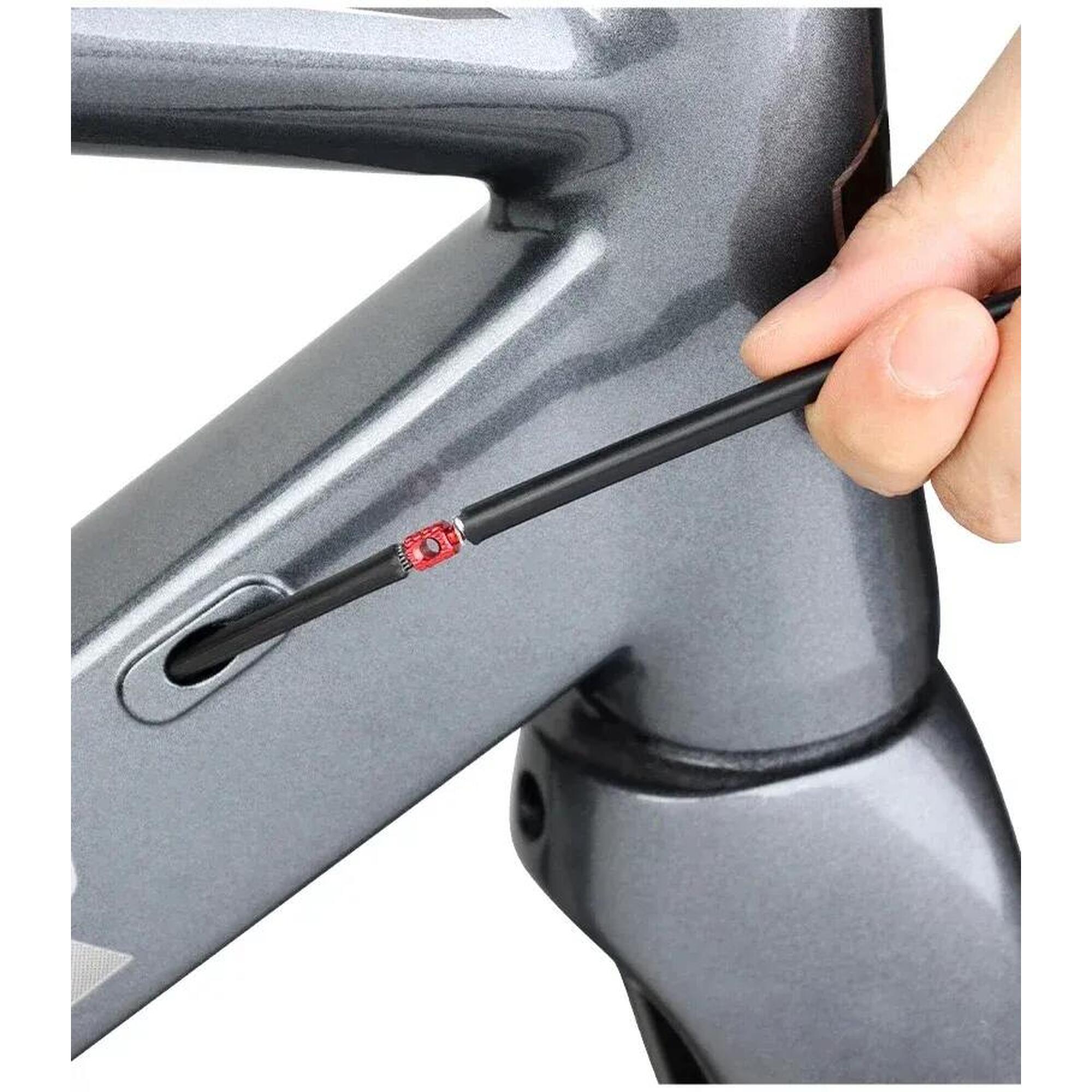 Bikeflow - Outil Routage Câble Interne Vélo Aluminium Rouge (x2) - Kit Coude Et Soufflet - Rouge - No Size - Decathlon