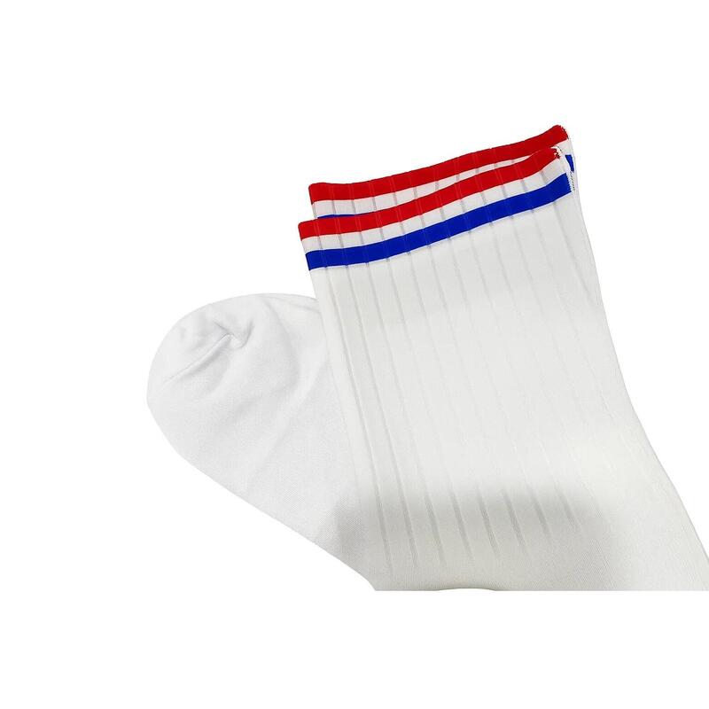 Șosete ciclism aero compresie Franța Albastru Alb Roșu 39-44
