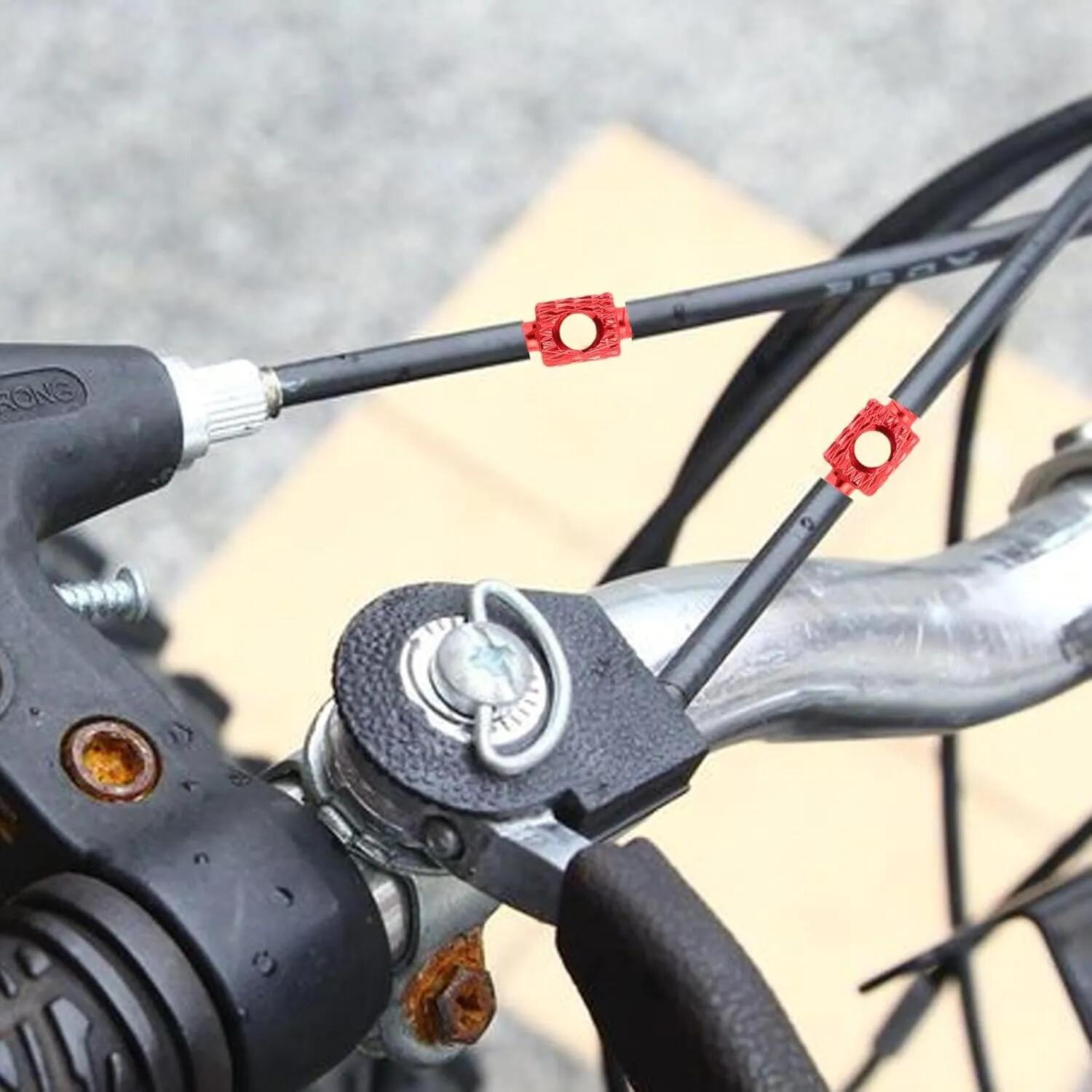 Outil routage câble interne vélo aluminium rouge (x2) 3/4